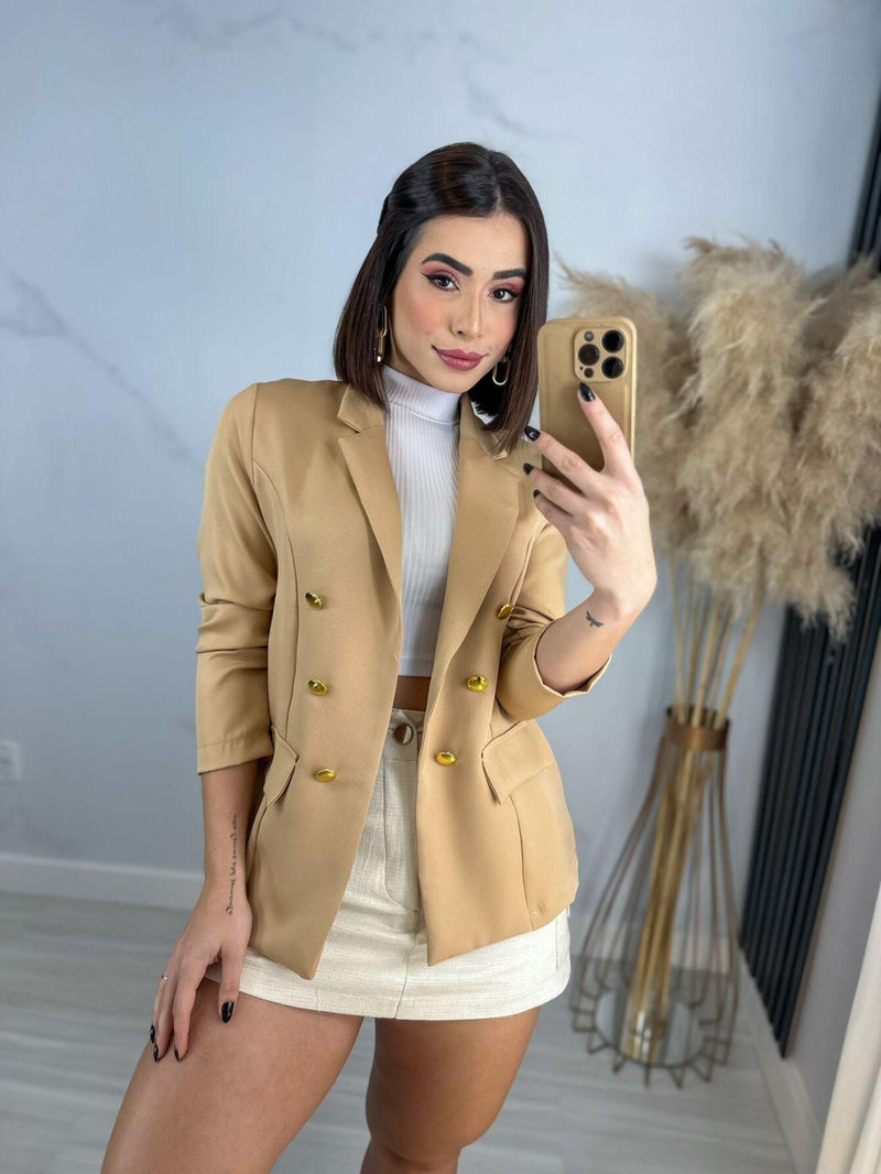 Blazer Social Estrela - Estilo Alfaiataria - Diamond Store Outleet