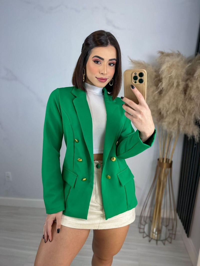 Blazer Social Estrela - Estilo Alfaiataria - Diamond Store Outleet