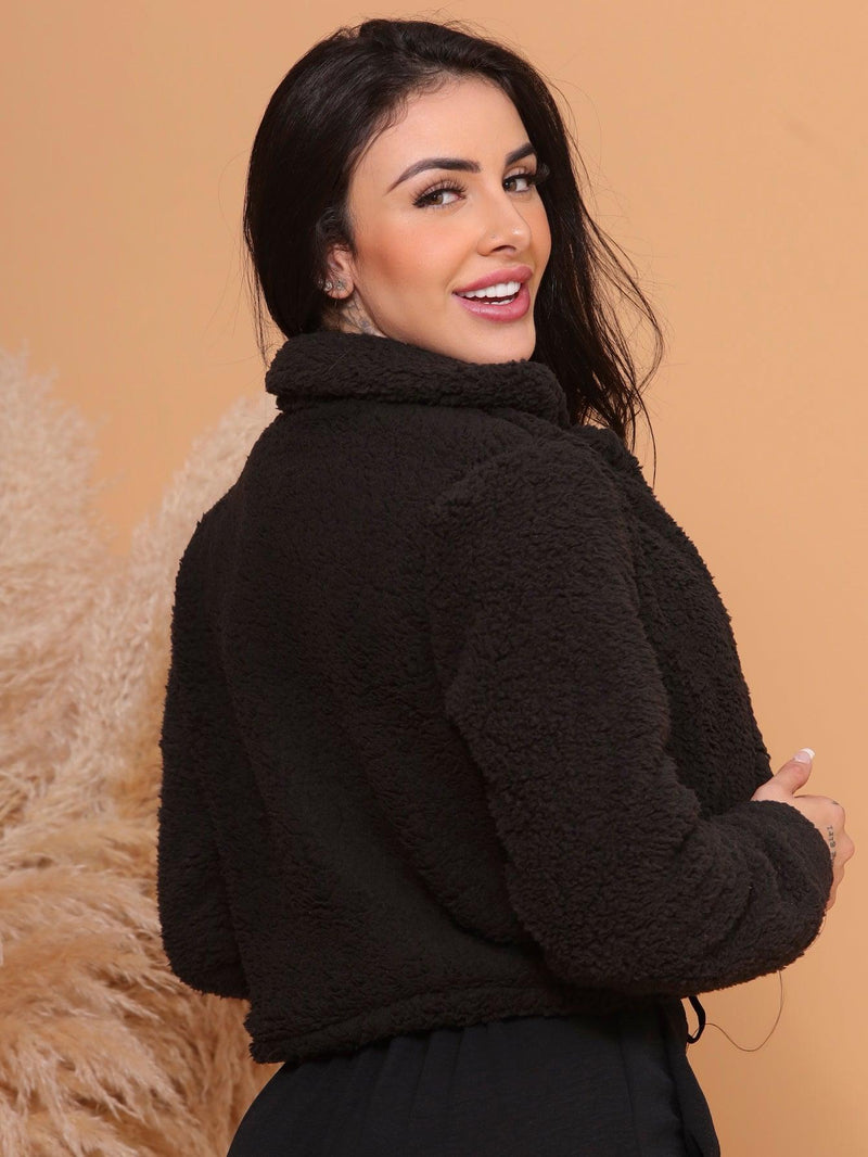 Casaco Velvet Charme - Pelúcia em Elegância - Diamond Store Outleet