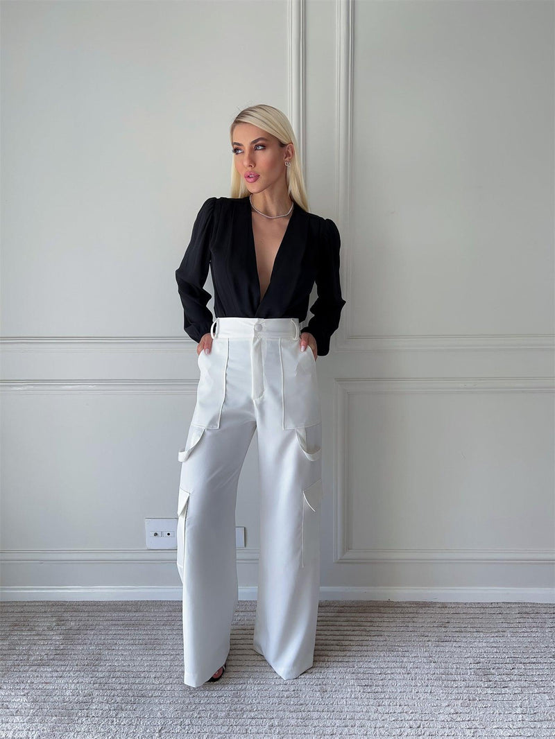Calça Lumière Pantalona - Elegância Incandescente - Diamond Store Outleet