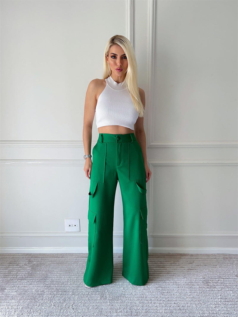 Calça Lumière Pantalona - Elegância Incandescente - Diamond Store Outleet