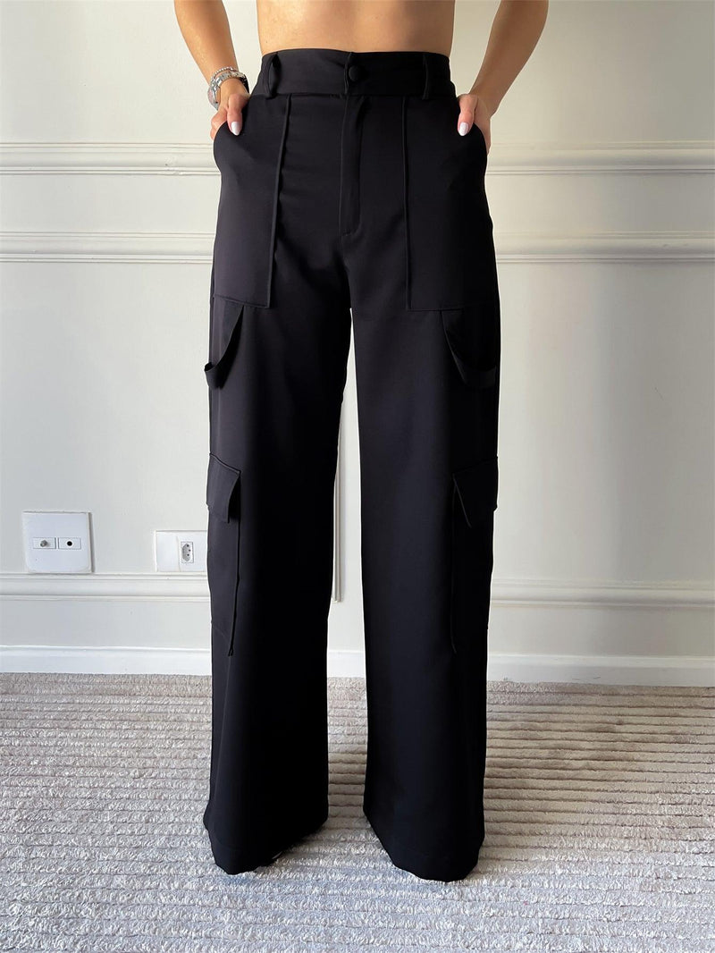 Calça Lumière Pantalona - Elegância Incandescente - Diamond Store Outleet