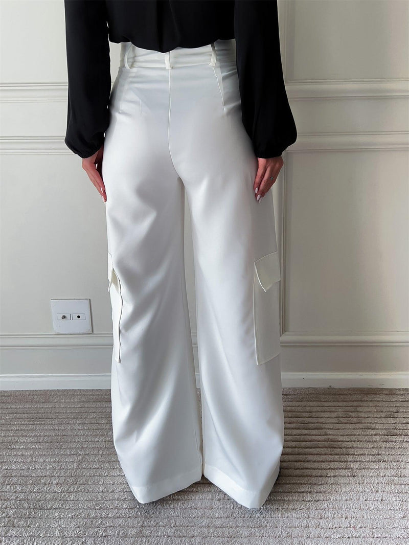 Calça Lumière Pantalona - Elegância Incandescente - Diamond Store Outleet