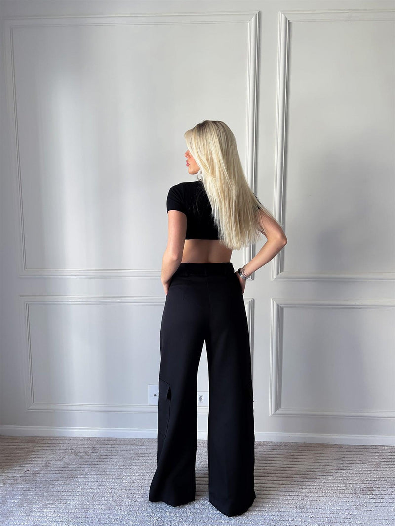 Calça Lumière Pantalona - Elegância Incandescente - Diamond Store Outleet