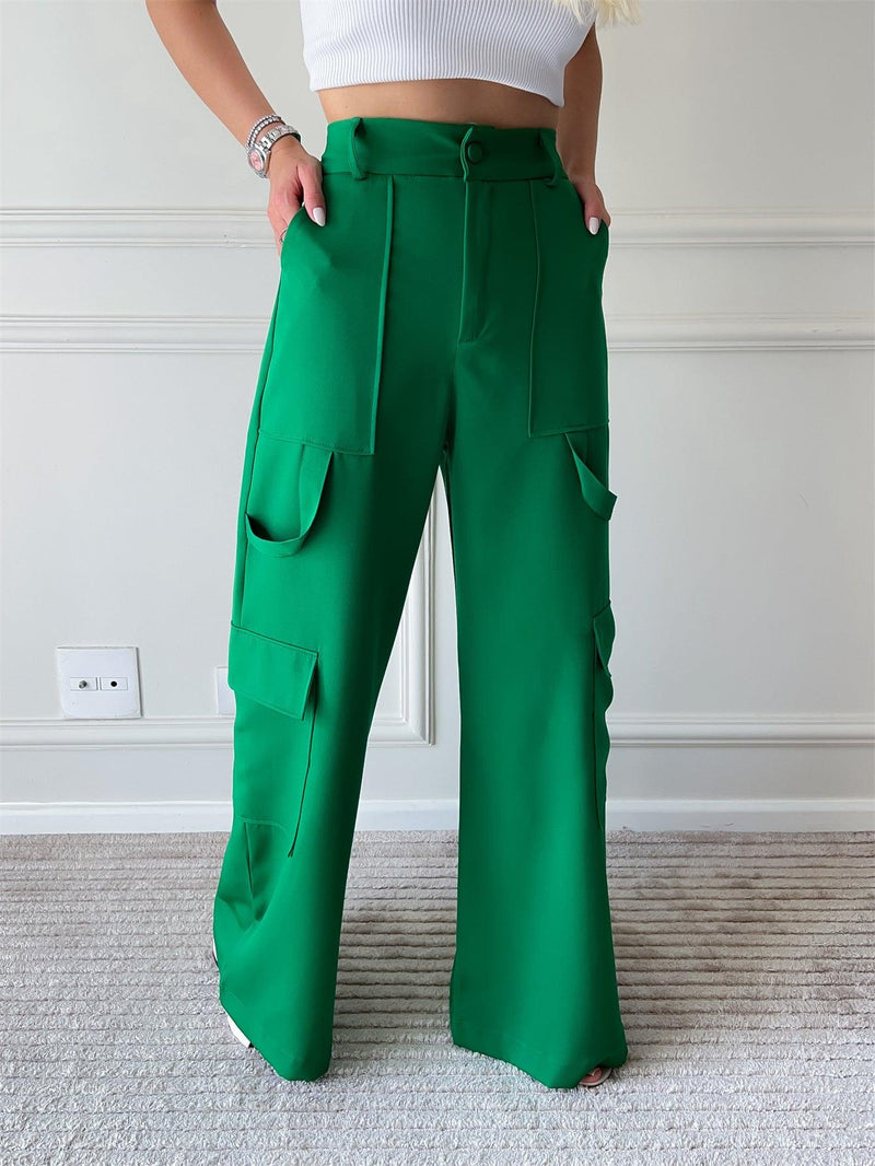 Calça Lumière Pantalona - Elegância Incandescente - Diamond Store Outleet