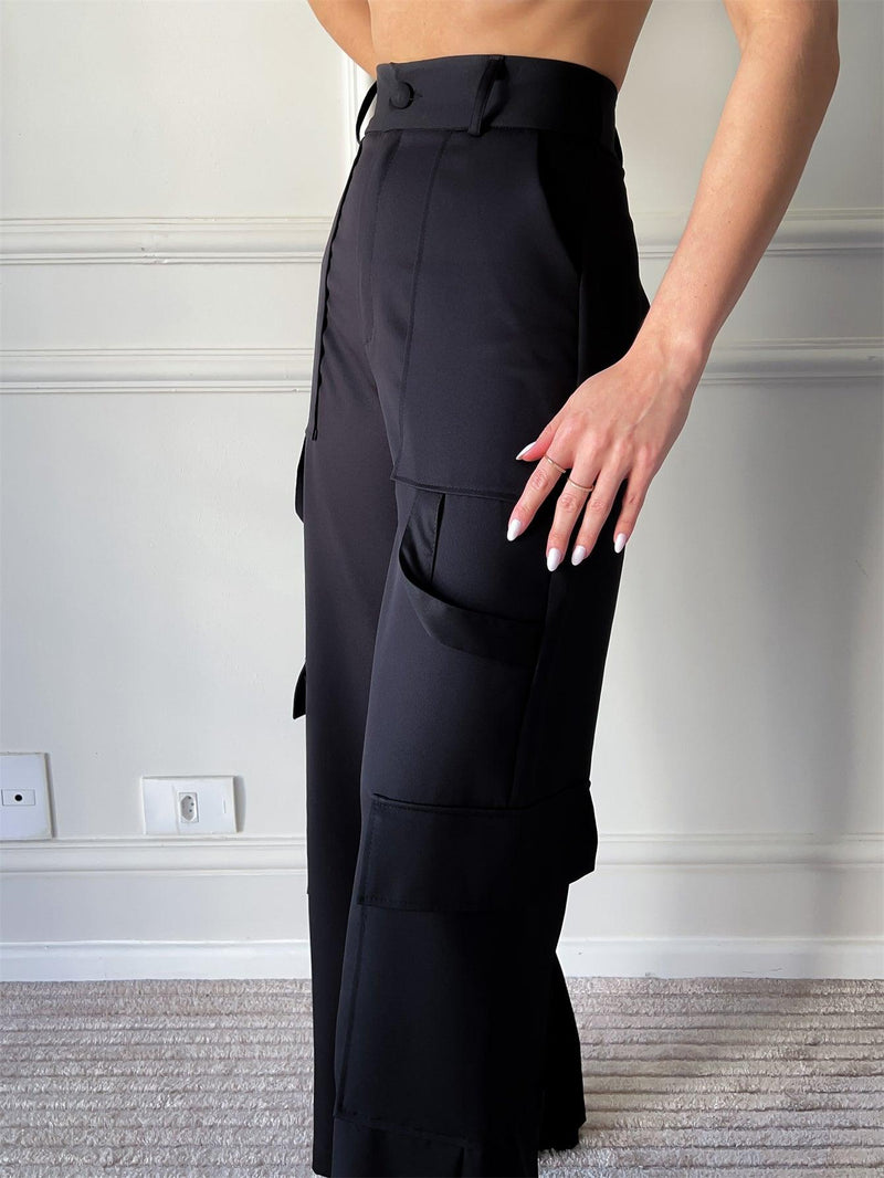 Calça Lumière Pantalona - Elegância Incandescente - Diamond Store Outleet