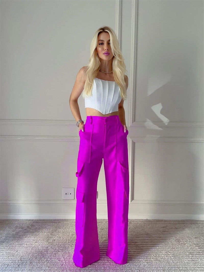 Calça Lumière Pantalona - Elegância Incandescente - Diamond Store Outleet