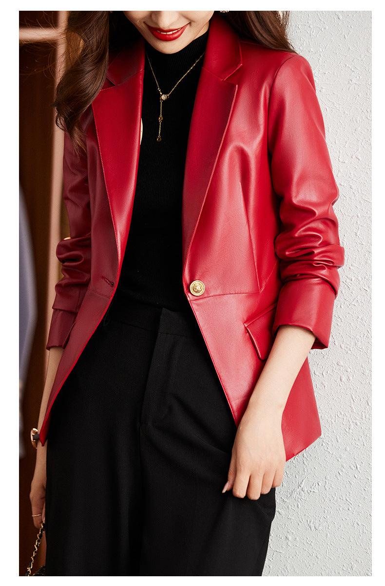 Blazer de Couro Feminino Imperiale - Diamond Store Outleet