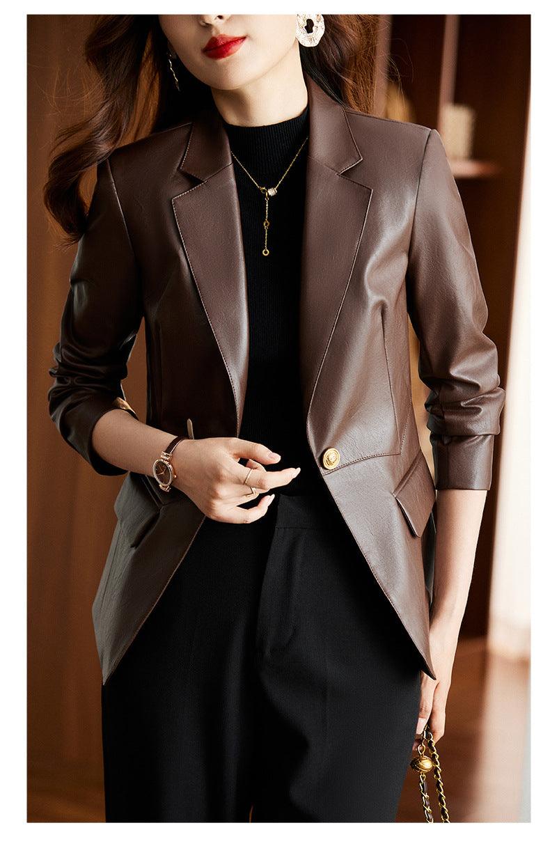 Blazer de Couro Feminino Imperiale - Diamond Store Outleet
