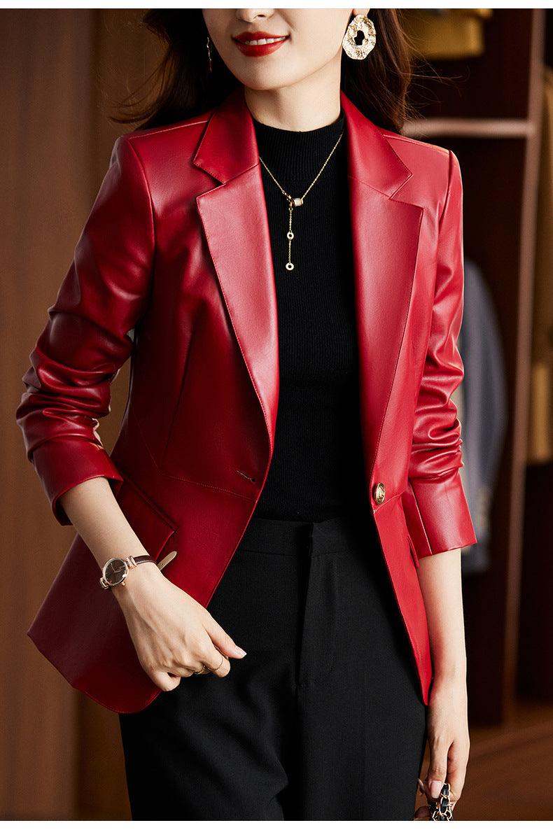 Blazer de Couro Feminino Imperiale - Diamond Store Outleet