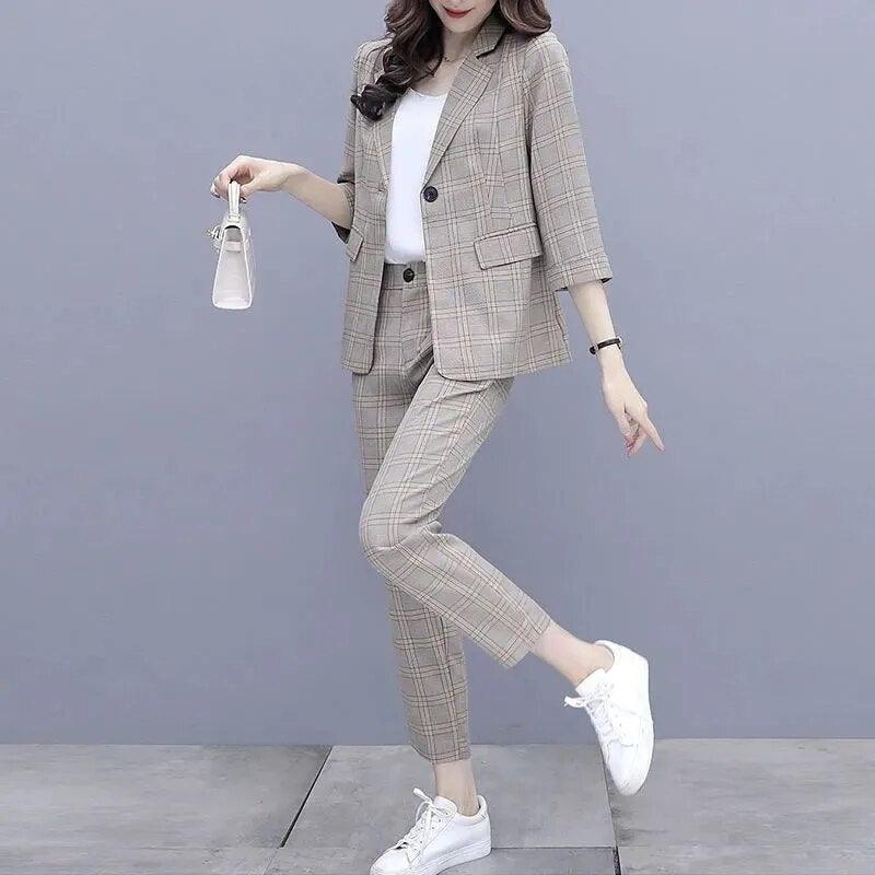 Conjunto Sophie Blazer e Calça Capri de Luxo - Diamond Store Outleet