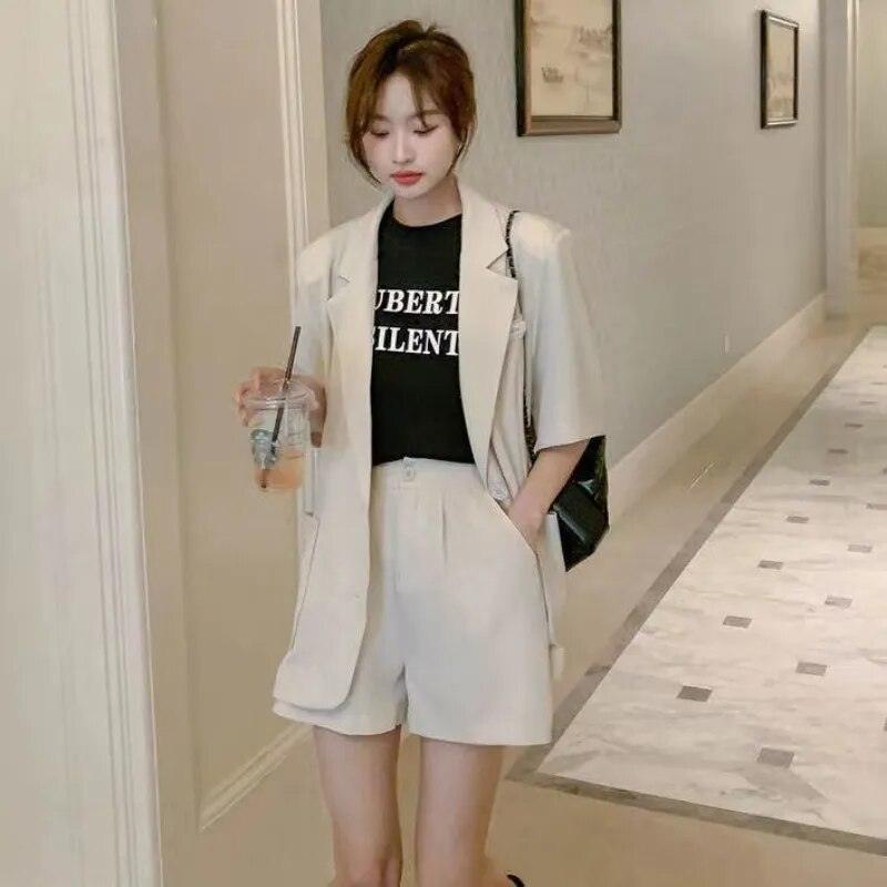 Conjunto Luxo Solar: Blazer + Shorts de Verão - Diamond Store Outleet