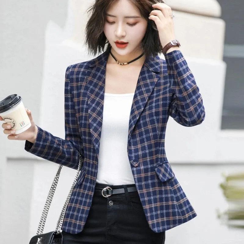 Blazer Feminino Xadrez Lady Woman - Diamond Store Outleet