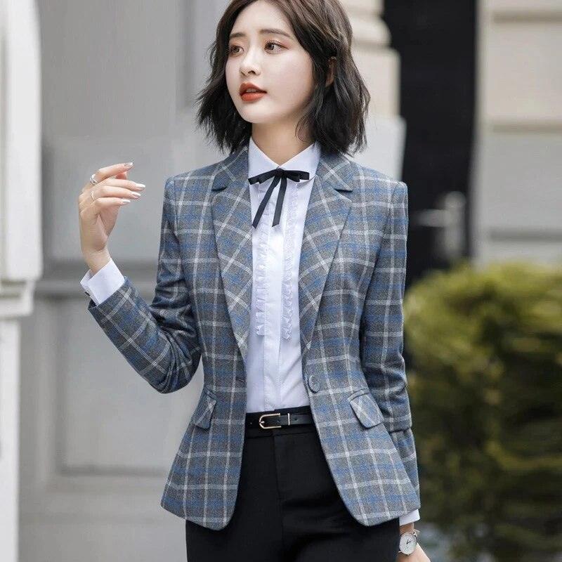 Blazer Feminino Xadrez Lady Woman - Diamond Store Outleet